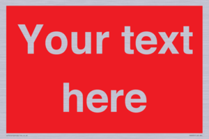 Custom Prohibition: Blank (red) sign